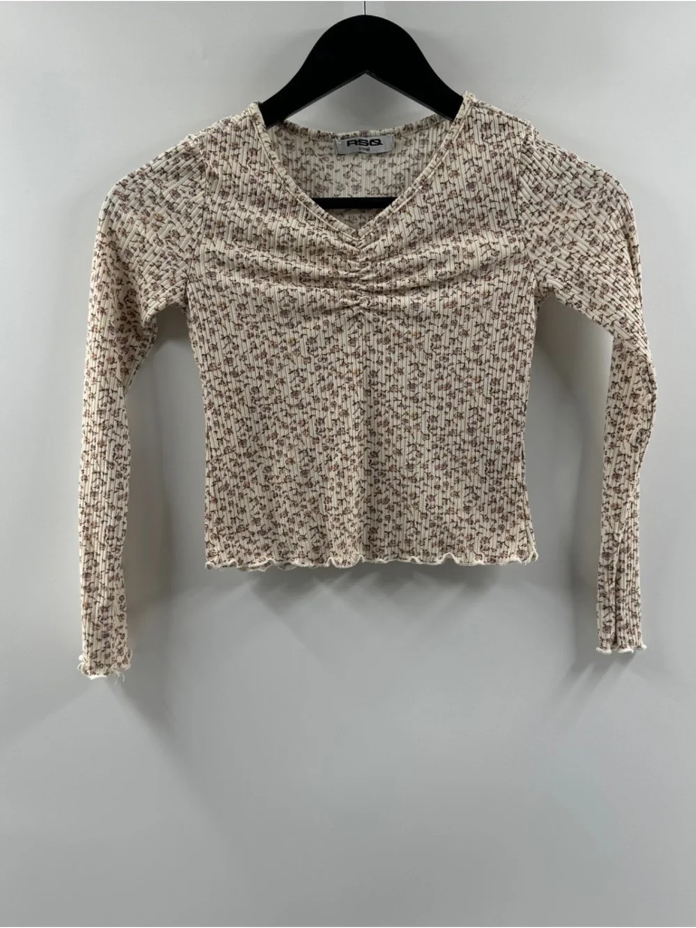 RSQ Floral Ribbed Long Sleeve Top – Women’s XS - Picture 1 of 8